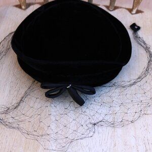 Womens 1950 Vintage Style Velvet Beret Hat Chic Cap